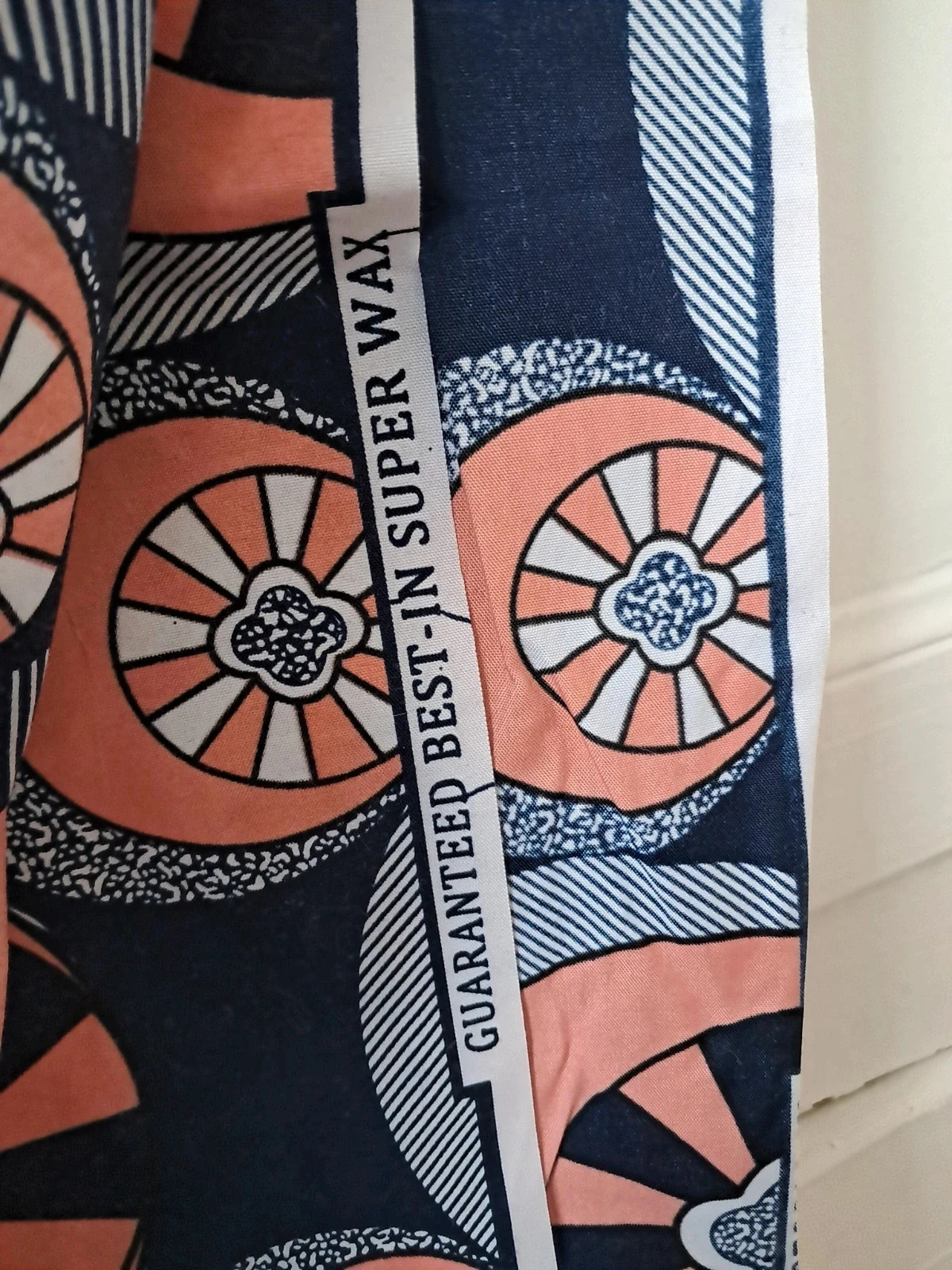 Wax navy blue, white and coral – photo 5